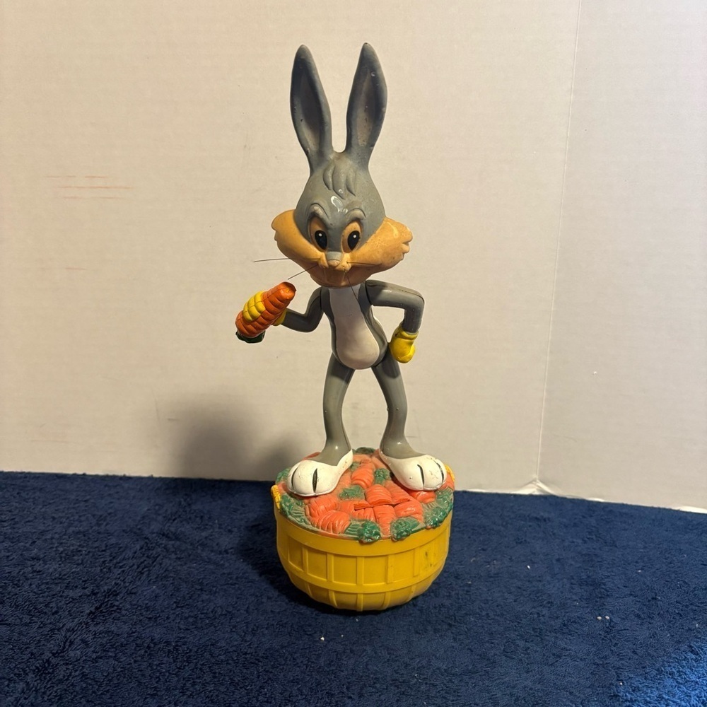 1971 BUGS BUNNY Coin Bank Warner Bros R. Dakin & Co Hong Kong w/ Stopper Cartoon